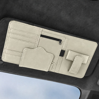 Organizador Magnético Mayorista para Visera de Coche con Espejo, Soporte para Gafas de Sol, Clip y Bolsillos para Teléfono y Tarjetas