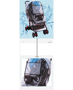 Housse de pluie transparente pour poussette, imperméable, universelle, de haute qualité, en EVA, pour siège auto bébé - Product Image 6