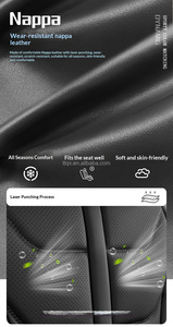 Housses de siège de voiture en cuir Nappa de qualité supérieure, ajustement universel pour Citroën <span class=keywords><strong>C3</strong></span> C4 C Elysee <span class=keywords><strong>Aircross</strong></span>, <span class=keywords><strong>accessoires</strong></span> automobiles résistants à l'usure - Product Image 4