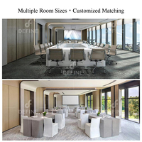 Ensemble de mobilier de bureau sur mesure pour projet de bureau tout-en-un, table de conférence et chaises pour salle de formation et salle de réunion d'hôtel