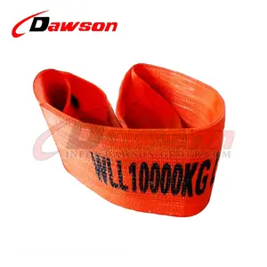 DAWSON WLL 10Ton AS 1353 สายพานสลิงยกสายรัดโพลีเอสเตอร์สีส้ม