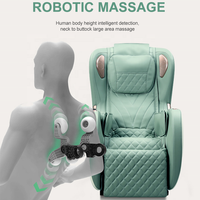 LEERCON Nouvelle Arrivée Fauteuil de Massage Électrique 4D Inclinable pour Bureau, Chaise de Massage Mini à Gravité Zéro avec Vibration Corporelle Complète et Airbag