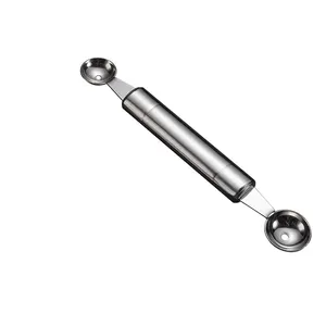 Stainless steel kitchen fruit digging tool, double headed fruit digging ball machine, ice cream digging ball round spoon