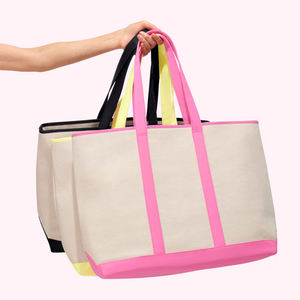 Stoney Clover NO MOQ stock Hotsale Bolso de hombro de lona de gran capacidad Bolso de compras con logotipo personalizado duradero Bolso de mano para mujer - Product Image 1