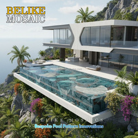 Motifs de piscine personnalisables, mosaïque parquet, spa aquatique, jacuzzi, villa moderne époustouflante, hôtel, bord infini