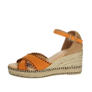 Sandali con zeppa Serraje 1043 Beige - Product Image 1