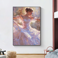 Impressionistisches Handgemaltes Leinwandgemälde Pinsel-Ölgemälde Abstraktes Tanzendes Mädchen Heim-Wandkunst Porträt-Ölgemälde