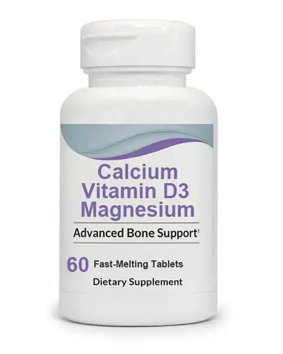 OEM kalsiyum sitrat hızlı erime tabletleri D3 vitamini ve dişleri çözülebilir Vitamin tabletleri ile magnezyum oksit Taurate kapsül