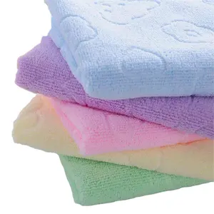 超细纤维彩色超细纤维小熊压花厨房毛巾卡通清洁布