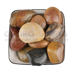 Cao-Đánh Bóng Màu Tự Nhiên Đá Sỏi Hỗn Hợp Cobbles Vườn Trang Trí Ngoài Trời Cảnh Quan Công Viên Sông Đá Sỏi - Product Image 3