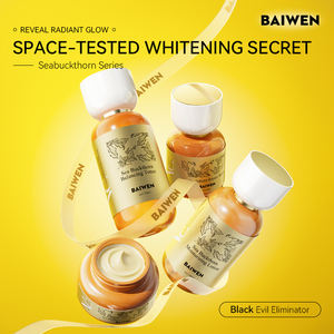 Kit de soin éclaircissant <span class=keywords><strong>à</strong></span> l'argousier BAIWEN : Tonique, lotion et crème hydratante pour les taches brunes et les peaux sensibles - Product Image 1