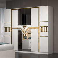 Nouvelle collection 2026 : Suite de chambre à coucher moderne de luxe en bois et cuir, ensemble complet 5 pièces en MDF, mobilier de chambre à prix abordable