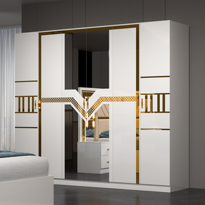 Ensemble de chambre à coucher moderne de luxe en bois et cuir double, nouveau design <span class=keywords><strong>2026</strong></span>, ensemble complet pas cher de 5 pièces en MDF, meubles de chambre à coucher - Product Image 3