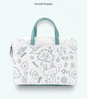Sacs et housses pour ordinateur portable en PU vegan, élégants, imperméables, imprimés, pour femmes, sacs à main longs de bureau, couleur et taille personnalisables, pour tablette