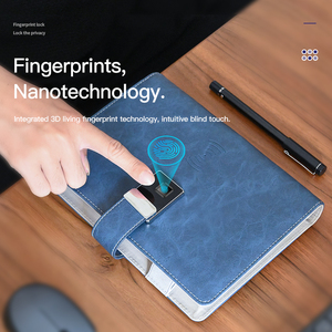 Smart AI Drawing Notebook Gift Set Brand Intelligent Digital Pen Fingerprint <strong>Lock</strong> Loose Leaf <strong>Diary</strong> with Power Bank Usb Drive - Product Image 4