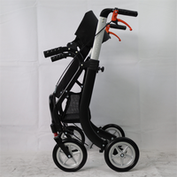 Chariot de courses tout-en-un en aluminium, déambulateur pour personnes âgées avec réglage en hauteur
