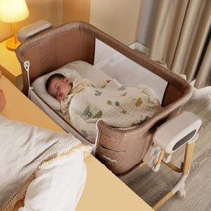 Ensemble de literie pour lit nid pour bébé à commande intelligente avec coussin respirant à baldaquin en cinq étapes et lit électrique à prise européenne - Product Image 2