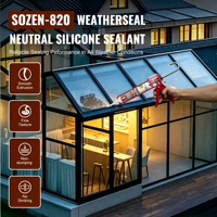 Scellant silicone neutre SOZEN-820 résistant aux intempéries et aux UV pour le jointement extérieur des murs rideaux et des façades