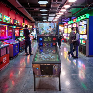 Giải trí gia đình hoạt động bằng đồng xu 96 Máy <span class=keywords><strong>pinball</strong></span> ảo 32 inch 1100 chơi miễn phí thanh bida phòng vật liệu kim loại - Product Image 5