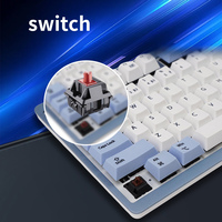 Clavier de jeu mécanique programmable en gros pour ordinateur portable, filaire 2,4 G, tri-mode, pour bureau et gaming