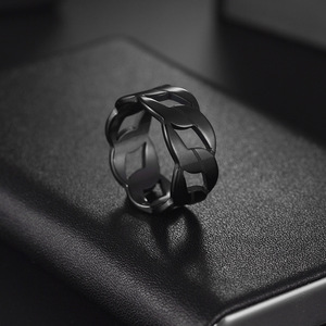 Anillos <span class=keywords><strong>de</strong></span> Acero Inoxidable <span class=keywords><strong>de</strong></span> 9 mm, Venta Caliente en Europa y América, Anillos con Diseño <span class=keywords><strong>de</strong></span> Cadena Personalizados al por Mayor para Hombre, Joyería 2026 - Product Image 4