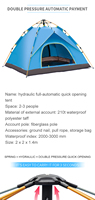 Carpa Plegable Portátil para Exteriores, Totalmente Automática, con Protección Solar y Resistente a la Lluvia, de Tela Oxford 210T, para Playa, Picnic y Camping