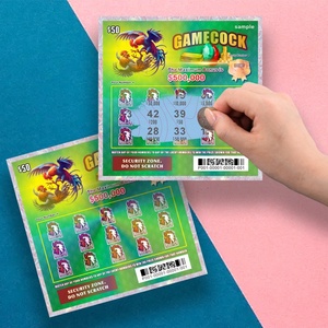 Manufacturer Custom <b>Scratch</b> Off Lottery Card Lotto Lottery Tickets Digital Printing for <b>Scratch</b> and Win Cards - Product Image 1