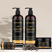 Shampooing et après-shampooing à l'essence de caviar professionnel pour salon, logo personnalisé, soin capillaire de luxe au caviar pour cheveux crépus et abîmés