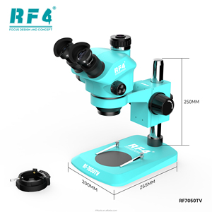 <span class=keywords><strong>Microscopio</strong></span> <span class=keywords><strong>Trinocular</strong></span> RF-7050TV con Enfoque Sincrónico, Zoom de 3 Lentes, Cámara 2K para Restauración Móvil, Ampliación de 7-50x, Anillo de Luz LED de 144 LED - Product Image 6