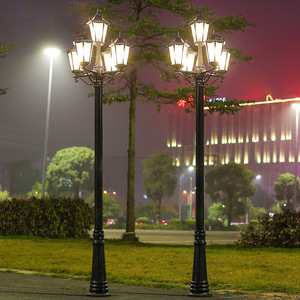 Waterproof Outdoor European-style <strong>Vintage</strong> <strong>Street</strong> Lamp Led Landscape Villa <strong>Lights</strong>, Outdoor Garden Community Courtyard High-pole h - Product Image 2