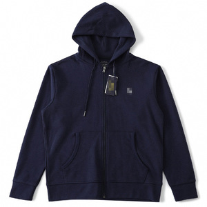 <span class=keywords><strong>Felpa</strong></span> con cappuccio in cotone tinta unita con logo ricamato Xiao Ma, vestibilità ampia, giacca con cerniera da uomo e da donna - Product Image 5