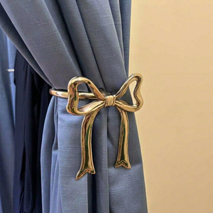 Gold Bow Shape Metal Curtain <b>Tiebacks</b> Elegant Modern Decorative Accessories for Drapes - Product Image 1