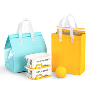 กระเป๋าเก็บความเย็นแบบพับได้ JAHOO PACK ใช้ซ้ำได้ เป็นมิตรกับสิ่งแวดล้อม เหมาะสำหรับใส่ของชำ ขนมปัง อาหารกลางวัน มีหูหิ้ว ลายพิมพ์ ใช้ในอุตสาหกรรม - Product Image 3