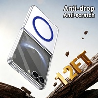 Étui de téléphone anti-rayures au design fin C0196 pour Samsung Galaxy Z Flip 8 7 6 5 4 3, étui magnétique anti-chute