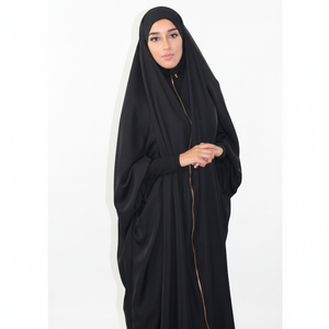 Abaya modeste pour femmes en une seule pièce, choix élégant et pratique pour s'habiller, taille plus, polyester respirant - Product Image 2