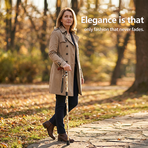 Bastón Ligero de Fibra de Carbono, Antideslizante, Diseño Plegable, Longitud Ajustable, Ayuda de Movilidad <span class=keywords><strong>para</strong></span> Personas Mayores, Capacidad de 100 kg - Product Image 2