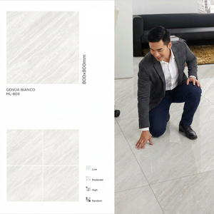 Azulejos de Porcelana Esmaltados Marfil Beige Gris 800x800mm 80x80cm de Primera Calidad Mauricio - Product Image 1