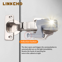Lumière de charnière LED, capteur tactile intelligent, type poussoir, étanche, durable, accessoires de porte de placard pour hôtel, atelier, salle de bain, salle à manger