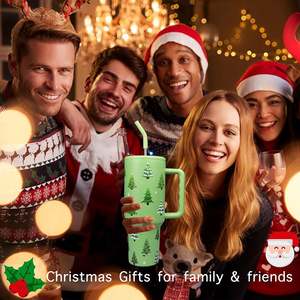 Taza Térmica Ligera y Compacta de Acero Inoxidable, Taza Personalizada para Regalos de Navidad - Product Image 5