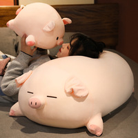 Coussin cochon mignon en polaire, jouet en peluche, coussin de chambre, coussin de couchage pour enfant, grand coussin pour fille, rembourrage en coton