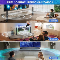 Samtronic Speaker nirkabel Stereo 3D, Speaker nirkabel Surround Stereo 3D, Subwoofer multifungsi, Soundbar mendukung Split dapat dilipat untuk TV/PC