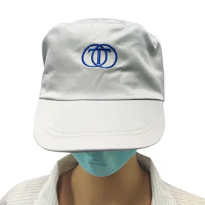 Benutzer definiertes Logo Atmungsaktive Kapuze aus Polyester und Baumwolle Anti static ESD Clean room Hat