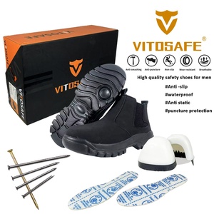 Pour VITOSAFE antistatique <span class=keywords><strong>Chelsea</strong></span> bottes de travail mode <span class=keywords><strong>nubuck</strong></span> cuir de vache sans lacet pour hommes et femmes pour l'hiver utilisation en usine - Product Image 5