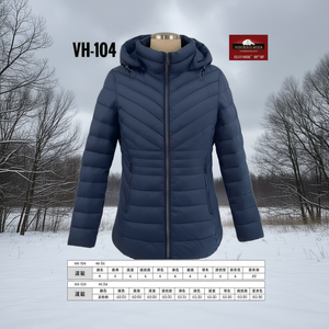 VH-104 Giacca Imbottita da Donna Taglie Forti 46-56, Cappotto Invernale con Cappuccio - Product Image 3