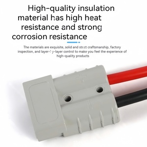 Câble de connexion de batterie 6AWG en cuivre pur, 600V, avec fiche de style SB50 et pinces crocodiles, faisceau de câblage PVC 16mm² pour applications multiples - Product Image 2