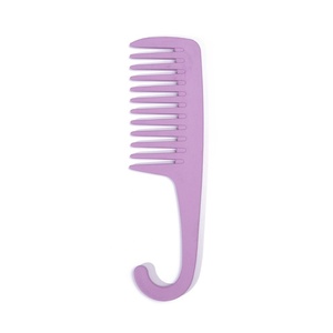 En stock, grand peigne de massage incurvé en paille de blé avec paillettes, peigne de <span class=keywords><strong>coiffure</strong></span> personnalisable en couleur et logo, pour usage domestique - Product Image 6