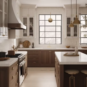 Precio de fábrica Armarios de cocina completos Juego de muebles Diseño de gabinetes de cocina personalizados modernos - Product Image 1