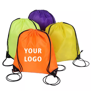 Sac à dos à cordon personnalisé avec logo imprimé en promotion, sacs de sport à cordon en gros, sacs à cordon noirs pour le sport et les voyages - Product Image 5