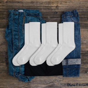 Calcetines de Hombre con Tejido Acanalado, Mezcla de Algodón Suave, Transpirables, de Secado Rápido, para Primavera y Otoño, Casuales, Cómodos, Elásticos, a Media Pantorrilla - Product Image 2