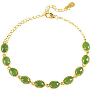 Pulsera de Jade Hetian Natural con Incrustaciones de Plata S925, Diseño Original Simple, Joyería para Mujer, Certificado de Tasación D869 - Product Image 5